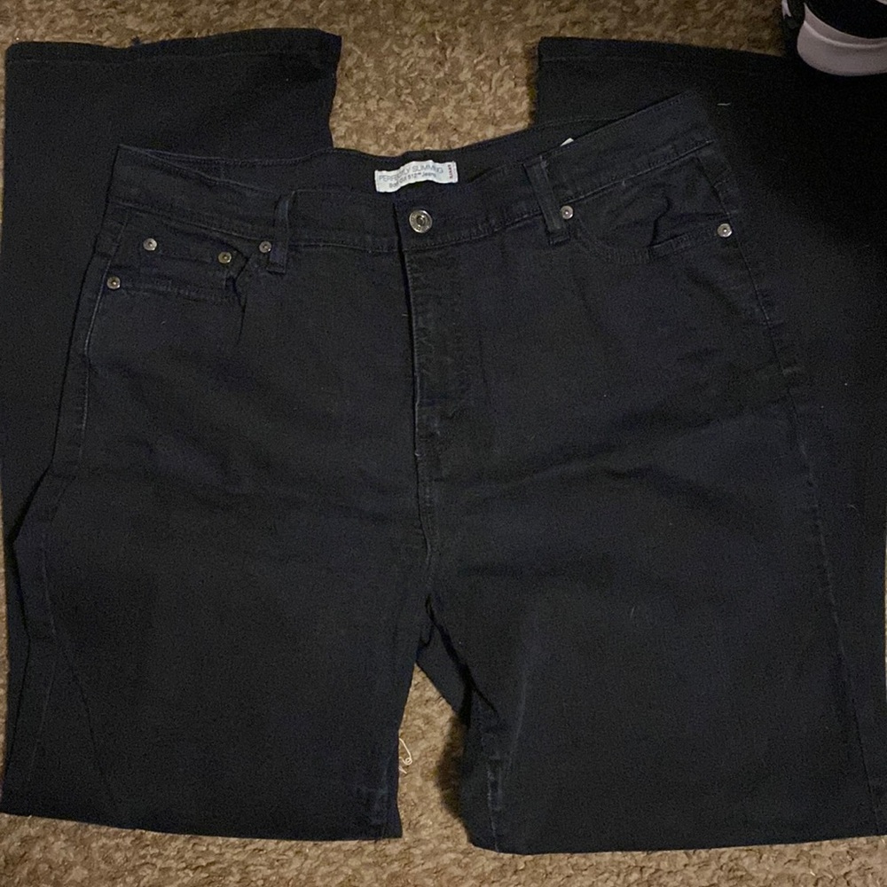 Signature by Levi Strauss Women's Black Wide Leg Jeans